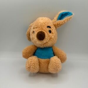 Vintage Sears Roebuck Winnie the Pooh Roo Plush Tan Blue 7.5 Inch Toy